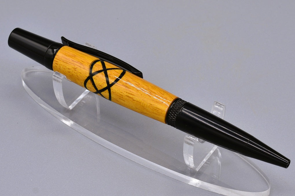 Handmade Knurl twist pen. Osage Orange wood. Celtic Knot.