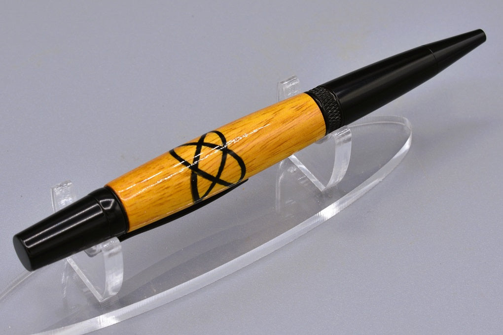 Handmade Knurl twist pen. Osage Orange wood. Celtic Knot.