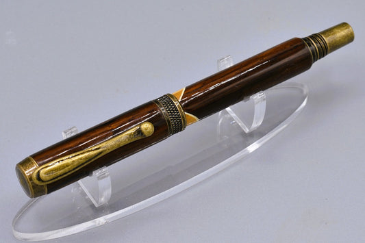 Handmade Knurl Rollerball pen. Cocobolo, Olive woods.