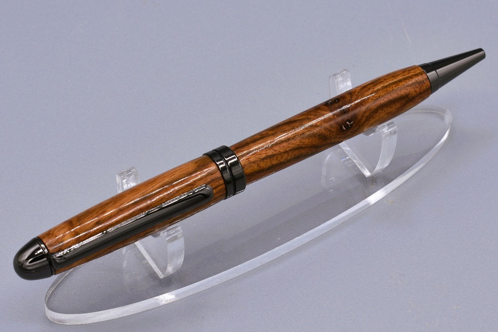 Handmade Round Top twist pen, Chechen wood.
