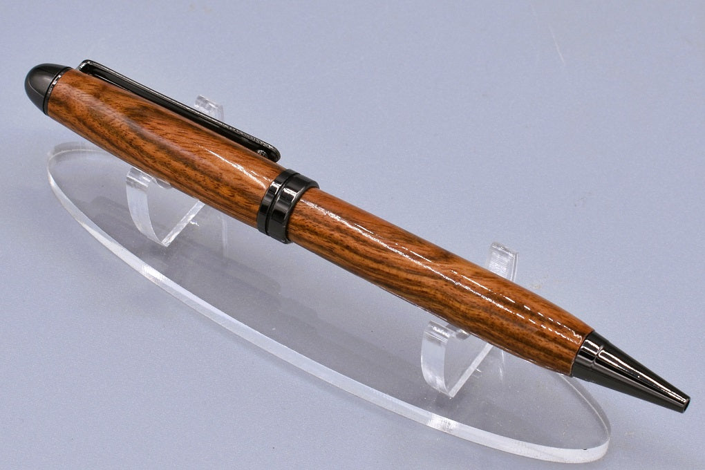 Handmade Round Top twist pen, Chechen wood.