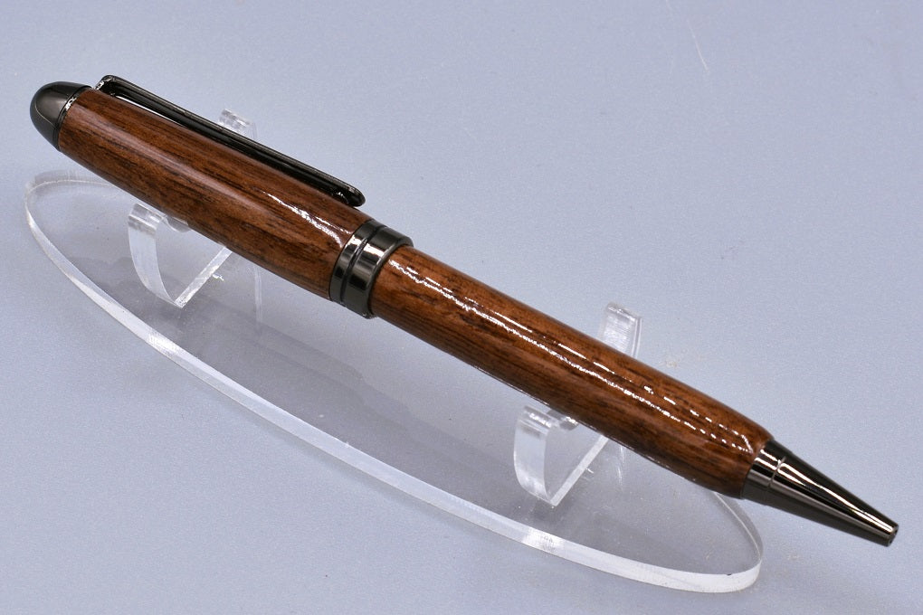 Handmade Round Top twist pen, Granadillo wood.