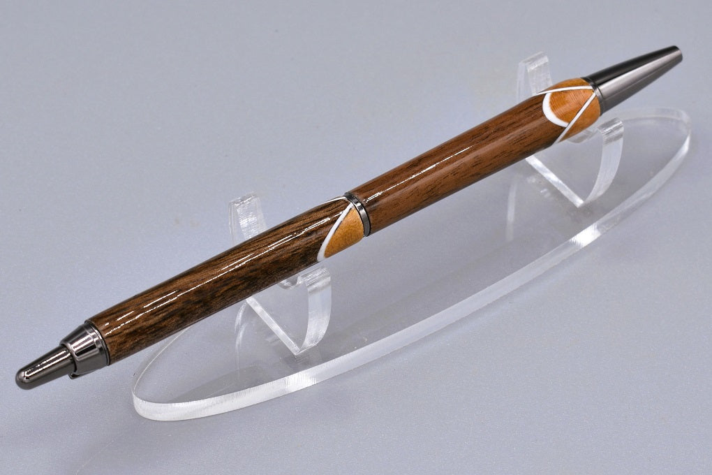 Handmade Slim Click pen. Walnut, Cherry.