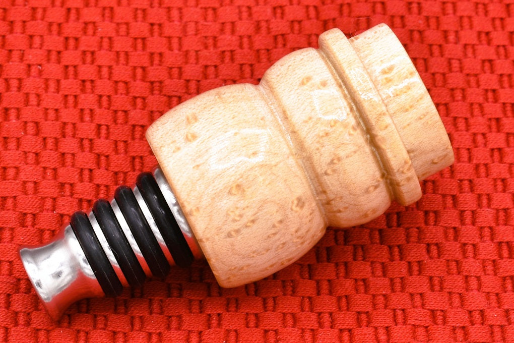 Handmade Bottle Stopper. Maple wood.