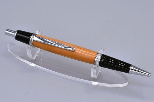 Handmade Large click pen. Cherry wood.